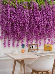 1pc UV-Resistant Artificial Pea Flower Vine - Elegant Outdoor Decor For Weddings, Home, And Garden - Perfect For Archways, Table Settings, And DIY Crafts - Ideal For Mother'S Day, Valentine's, Thanksgiving, And Easter Celebrations, Artificial Outdoor Flowers