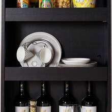 VECELO Breakfast Bar Table And Stools Set For Kitchen Dining Room Pub, Industrial Style With Steel Frame, Storage Shelves, Space-Saving Design - Brown - View 4
