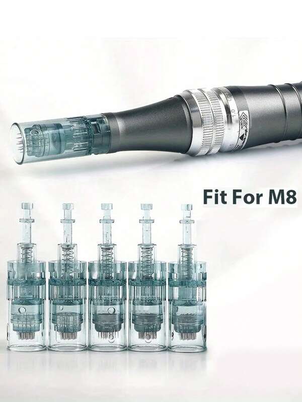 [Microneedling Cartridges] 10pcs M8 Dr Pen Derma Microneedling Cartridges | 24Pin,42Pin, 5D Nano, Round Nano, Plastic, Unscented, Beauty & Wellness Supplies Gift For Mom On Mother's Day