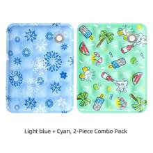 1/2 pieza Colchoneta de enfriamiento con agua para mascotas, almohadilla refrescante de verano para perros y gatos de tamaño medio-pequeño, disponible en una variedad de colores, con bolsas de frío para un enfriamiento mejorado