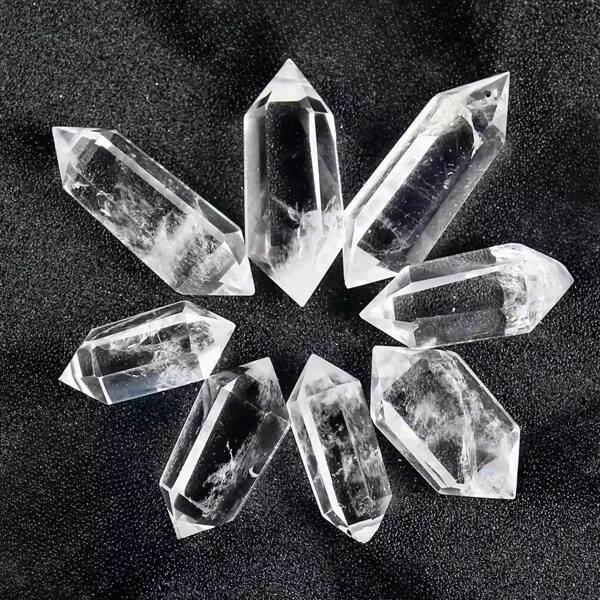 1 pieza Pendiente de cuarzo cristal Reiki natural irregular con orificio, piedra varita para joyería DIY, collar, chakra, meditación, yoga, sanación, sin cuerda