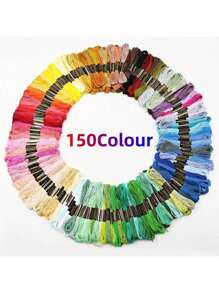 24pcs/36pcs/50pcs/100pcs/150pcs/200pcs/250pcs/300pcs/447pcs Colors High Quality Color Embroidery Thread Cross Stitch Thread, Sewing Thread DIY Handicraft Thread, Handmade Embroidery Thread Hand-Woven Friendship Bracelet String For DIY Needlework(Random Color)
