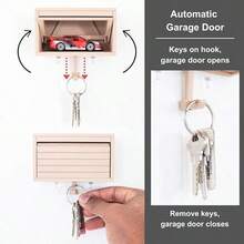 1pc Creative Garage Key Holder With Opening Function, Personalized Home Decor - Multicolor - View 7