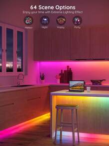 1 Set Of 1M/2M/3M/5M Black LED Strip Lights, RGB 3-Key Controller, USB Powered, 5V 5050 Wall Mounted Lights, Suitable For Home Decor, Living Room, Bedroom TV Backlighting