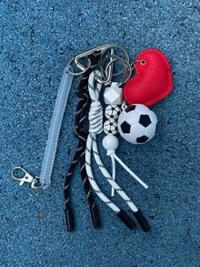 Original Design Sports Themed Keychain Bag Pendant Basketball Football Rugby Keychain Outdoor Travel Fashion Accessory Holiday Birthday Gift Backpack Decor Keychain For Bag Car Accessories For Women - Multicolor - View 5