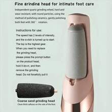 1pc Electric Foot Dead Skin Removal Machine,Electric Foot Grinder, Electronic Foot Files,Creative Electronic Foot File, Exfoliator Tool For Household,Rechargeable Foot Callus Remover Pedicure Tools Foot File, Professional Foot Care Kit Dead Skin Remover  Foot Massager