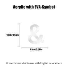 Silver Mirror Alphabet A-Z Wall Stickers - 10/15/20/30cm Tall Letters & Symbols Sold Separately, Dual-Layer Design: Reflective Acrylic Top + 1cm Thick Foam Base With Adhesive, Apply Together For 3D Effect Or Use Only Mirror Layer, Create Custom Words On Walls/Windows, Ideal For Marriage Ceremony Initials, Inspiring Messages In Work Areas, Romantic HOME Displays