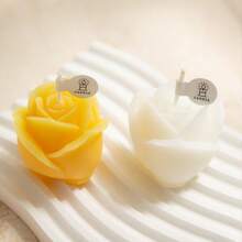 1pc Flower Shaped Scented Candle, Red-Yellow-White-Purple-Blue, Suitable For DIY Fragrance Candles, Home Decor, Christmas Decoration, Wedding Gift