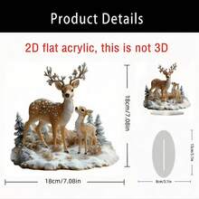 Série créative d'accessoires de plantes avec motifs d'élans - en acrylique - Pour le salon, la chambre, le bureau, les cadeaux de vacances et la décoration