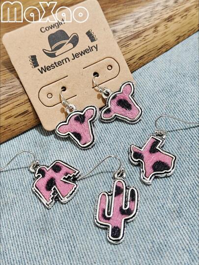 Retro Style Leather Earrings For Women, Bohemian Charm, Suitable For Vacation Or Travel Wear, Garners Lots Of Compliments From Friends