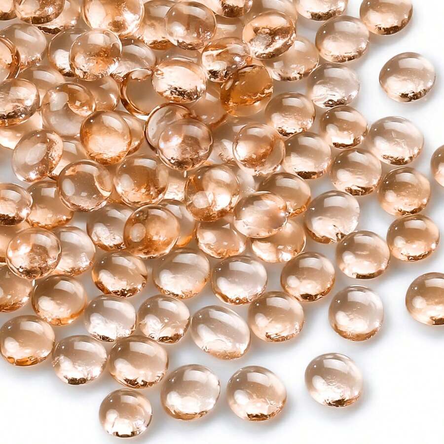 Glass Gemstone Beads Vase Fillers (100g200g/400g )Flat Marble Beads Multiple Color Choices Aquarium Decor Rocks Floral Stones Decorative Mosaic Gem Pebbles Home Decor Room Decor Flower Vase Glass Vase