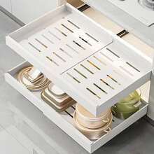 32-52CM Pull Out Cabinet Organiser, Pull Out Kitchen Storage,Adjustable Drawers - White - View 4