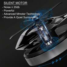 Car Air Freshener, Solar Energy Rotating Helicopter Aroma Diffuser Long Lasting Fragrance Perfume Cars Interior Decoration - Bạc - Xem 4