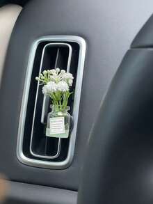 4件装汽车出风口仿真花空调夹香薰车内装饰车载香水香薰灯车用用品女 - 彩色 - 查看 17