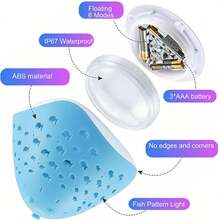 Waterproof LED Pool And Bathroom Light, Multi-Color Conversion (White, Blue, Green, Red) Battery Powered ABS Resin Decorative Light For Fish Tank, Pond, Bathroom Party, Aquatic Lighting | Waterproof Lighting - Color - View 3