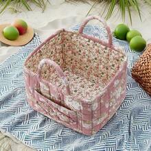 Large Capacity Fabric Storage Baskets Laundry Baskets with Easy Carry Handles Laundry Hampers - Estampado floral 345 - Ver 5