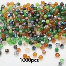 200 piezas de cuentas redondas de vidrio verde de 4mm para hacer joyas y manualidades DIY