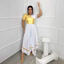 Gold Wrap Choreography Dance Dress Evangelical Fashion