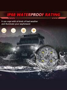 2pcs Car LED Mini Lights Automotive Work Light Square Forklift Light Bracket Project Auxiliary Lighting For Agricultural Machinery - Multicolor - View 7