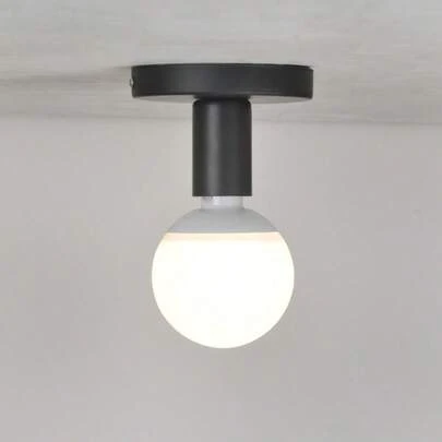 Modern vintage taklampa för infälld montering, minimalistisk järndekorbelysning med E27-lampsockel, 100V-260V, lämplig för matsal, vardagsrum, sovrum, badrum, kök, balkong, fast anslutning (lampa ingår ej)