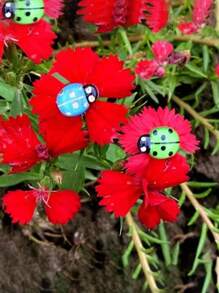 30pcs Lady Bug Garden Decor, Landscape Figurines For Succulent Pot, Wooden Craft Insect DIY Accessories,Cartoon Simulation Beetle Shaped Mixed Resin Patch