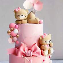 1 Peça Topper de Bolo de Ursinho, Decoração de Bolo, Miniatura de Ursinho, Boneca Miniatura de Ursinho Fofinho para Decoração de Bolo, Adequado para Uso em Festas, Chás de Bebê, Aniversários, Casamentos e Decorações de Bolo.