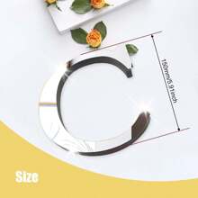 Silver Mirror Alphabet A-Z Wall Stickers - 10/15/20/30cm Tall Letters & Symbols Sold Separately, Dual-Layer Design: Reflective Acrylic Top + 1cm Thick Foam Base With Adhesive, Apply Together For 3D Effect Or Use Only Mirror Layer, Create Custom Words On Walls/Windows, Ideal For Marriage Ceremony Initials, Inspiring Messages In Work Areas, Romantic HOME Displays