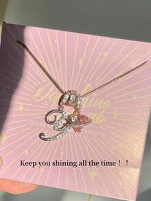 1 chiếc vòng cổ mặt dây chuyền chữ cái đầu hình trái tim đính đá Cubic Zirconia tối giản, mặt dây chuyền tên khắc chữ đơn giản có thể tùy chỉnh bằng thép không gỉ, thời trang, giản dị, cá nhân hóa, món quà độc đáo dành cho bạn gái, mẹ, cổ điển, đơn giản, unisex, giản dị, dễ thương, tùy chỉnh, món quà lý tưởng cho anh ấy, món quà lý tưởng cho cô ấy, người yêu, bạn trai, bạn gái, bố, mẹ, gia đình - Bạc - Xem 5