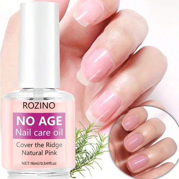 Pink Nail Care Oil - Gentle Formula, Low-Allergy Moisturizer Suitable For Dry, Brittle Nails - Daily Use To Strengthen And Nourish Nails, Natural Jelly-Like Appearance, Long-Lasting Shine And Healthy Look, Transparent Glass Packaging. Brand: ROZINO