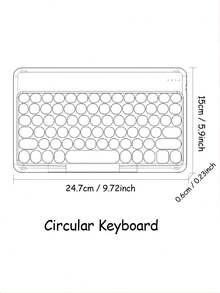 Teclado inalámbrico personalizado para tableta, personalización de nombre, diseño estilizado multilingüe (inglés/árabe/francés/alemán/tailandés/italiano/español), teclado con texto personalizado para tableta, diseño silencioso curvo, compatible con smartphones de 10 pulgadas, portátiles e iPad, otras tabletas, compatible con 3 sistemas operativos, adecuado como regalo de cumpleaños para chicas, parejas, familia y amigos - Azul - Ver 11