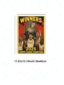 1pc Tottenham Hotspur Europa League Champions Comic Book Wall Art Style Stadium Poster With Son Heungmin, Frameless Canvas Painting, Man Cave Sports Decor For Bedroom/Living Room/Office/Game Room, Perfect Gift For Football Fans & Back To School Decor (Soccer Wall Print, Vacation Travel, Beach Graduation, Wall Prints, Funky Posters) - Multicolor - View 13
