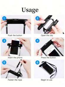 1/5 件通用防水手机袋、游泳防水手机壳、海滩干燥手机袋、圣诞节、万圣节礼物、家居、房间、生日、新年、配件、朋友、趣味礼物、夏季、海滩（颜色随机）旅行必需品旅行配件假期返校 - 彩色 - 查看 4