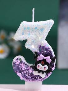 Sanrio 银白玉桂狗主题创意数字蜡烛氛围卡通生日派对蛋糕