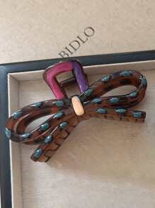 4 Stück / 1 Stück Damen 9 cm/3,54 Zoll gelb, schwarz, weiß, braun Schleife & Welpen Form leichte Kunststoff Haarspangen, elegantes, stilvolles minimalistisches Design, geeignet für den täglichen Gebrauch, Outdoor, für Partys, Pendeln, Strand, Urlaub, Haarstyling, Mode-Haraccessoires, Schönheit Klammern, Lässig-Haarklammern