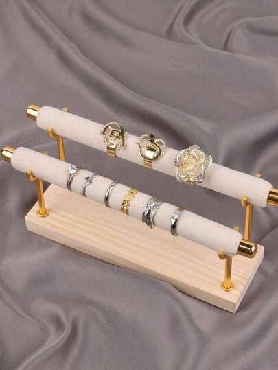 1 pieza Caja de joyería de terciopelo de doble capa, estuche de viaje portátil para joyas, forro de terciopelo suave, decoración con lentejuelas brillantes, caja protectora compacta, adecuada para el hogar, tocador, regalos, San Valentín romántico, compromiso, sorpresa de aniversario, fiesta individual, uso diario, accesorios para fiestas festivas