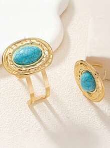 2pcs/Set Elegant Luxury Fashion Jewelry Bracelet And Ring Set For Women