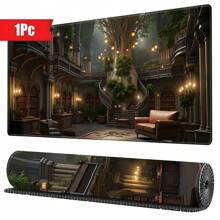 BHJLAXR Fantasy Playmat , Desk Mat, Bookish Mouse Pad, Adventure Dreams Mousepad, Large Keyboard Pad, Laptop Mat, Dark Academia Mat