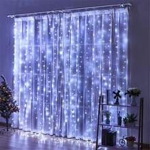 LED Curtain Wreath String Lights With Remote Control, USB Powered, New Year Wreath Lights For Window, Room, Christmas Decoration - USB Curtain Light - View 7