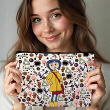 Fantasy Horror Cartoon-Inspired Women's Canva Makeup Bag With Zipper - Perfect Travel Companion And Gift For Women, Sisters, Teen Girls, Nieces, And Best Friends, Ideal For Cosmetics And Accessory Storage Travel Essentials Vacation Summer Holiday Back To School School Stuff Bag For School Travel Bag For Women Makeup Bag For Travel Make Up Bag - Multicolor - View 2