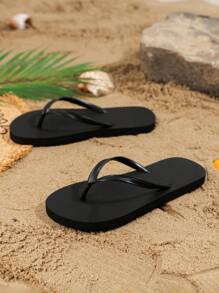 Flip-Flops in Unifarbe aus EVA für Jugendliche, minimalistische, vielseitig einsetzbare rutschfeste leichte weiche Slip-On Sandalen, geeignet für Outdoor, Schlafzimmer, Badezimmer, Strand, Urlaub