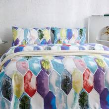 Printed Microfiber Bedding Set With Flat Sheet, Bedspread, And 1/2 Pillowcases, Available In Sizes 90*200 (Single), 135*200 (Double), 150*200 (Queen), And 180*200 (King). Suitable For Bedrooms, Student Residences, And Rented Apartments, It's Ideal For Students, Couples, And Families With Different Sleep Needs. - Màu Toca - Xem 3