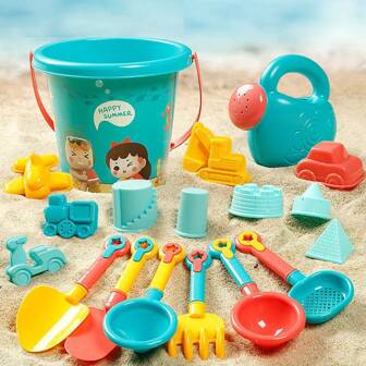 5pcs/18pcs/23pcs Beach Sand Toy Set, Plastic, Summer Pool Beach Game Set, Outdoor Sand Play Tools For Boys And Girls, Great Holiday Growing Gifts, Camping Toys, Sand Tools, Toys>Beach,Toys For Girls,Sea Sand,Toys For Sand