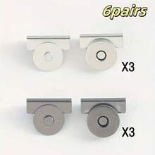 2/6/8 件磁性按扣，隐形扣，适用于包袋、钱包、服装的配件，磁性纽扣，免缝按扣