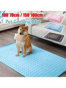 Large Self Cooling Mat Bed Dog Cat Heat Relief  Summer Bed Pad - Blue - View 1