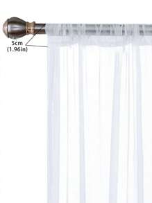 1pc Solid Color Light-Weight Voile Curtain, Modern Minimalist Polyester Sheer Curtain Panel For Bedroom, Living Room, Balcony Window Decor