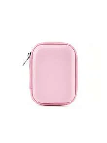 Bolsa organizadora digital portátil, caja de almacenamiento protectora de color caramelo de piel sintética (PU) adecuada para adaptador de carga, cámara pequeña, unidad flash USB, cable de datos y otros accesorios digitales - Blanco - Ver 12