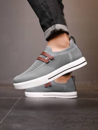 Zapatillas tipo slip-on de skateboard para hombre, zapatos deportivos casuales cómodos y antideslizantes, calzado para exteriores