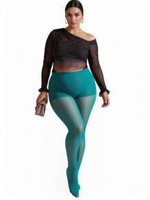 1 Pair Women Ballet/Dance Shaping Pantyhose, Slimming Vertical Stripe Tights, Sexy European Style Stitching Leggings