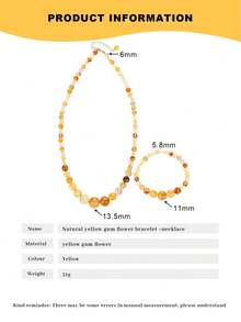 VE "Koi Fish Light" Set, Natural Koi Fish Resin Crystal Jewelry Set, Koi Fish Resin Necklace Symbolizing Good Luck And Prosperity, Suitable For Women's Daily Wear, Gift For Mothers Or Elders. Natural Gem Color Varies. - Set - View 7