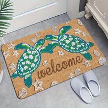 1PC Beach, Sand, Oval Design Carpet – Super Soft, Water-Absorbent, And Quick-Drying, Machine Washable – Ideal For Decorating Kitchens, Entrances, And Bathrooms – Perfect For New Home Gifts, Bathroom Accessories, And Renovation Supplies